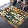 2025 Neuer Retro Patchwork Tier Teppich für Wohnzimmer Schlafzimmer Zuhause Sofa Dekoration, Kinderspiel Rutschfeste Fußmatte06
