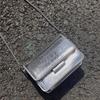 Vintage Dam Silver Chic Crossbody Väska Lyxig Designer Liten Axelväska Mode Guld Mini Fyrkantig Söt PU Läder Handväska