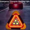3 In 1 Solar Emergency Warning Triangle Light Portable Safety Breakdown Alarm Lamp for Camping Car Travel