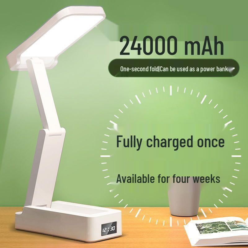 Rechargeable Foldable Table Lamp for Student Dorms - Portable, Adjustable, Ideal for Studying and Reading