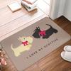 Amo a Mis Scotties Felpudo para Puerta Delantera Antideslizante Interior Secado Rápido Felpudo de Perro West Highland White Terrier Alfombra para Cocina Dormitorio Entrada Alfombra