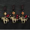 2026 Year Of Chinese Zodiac Horse Lucky Pendant Keychain Copper Feng Shui Wealth Key Ring Women Men Bag Charm Jewelry Gift