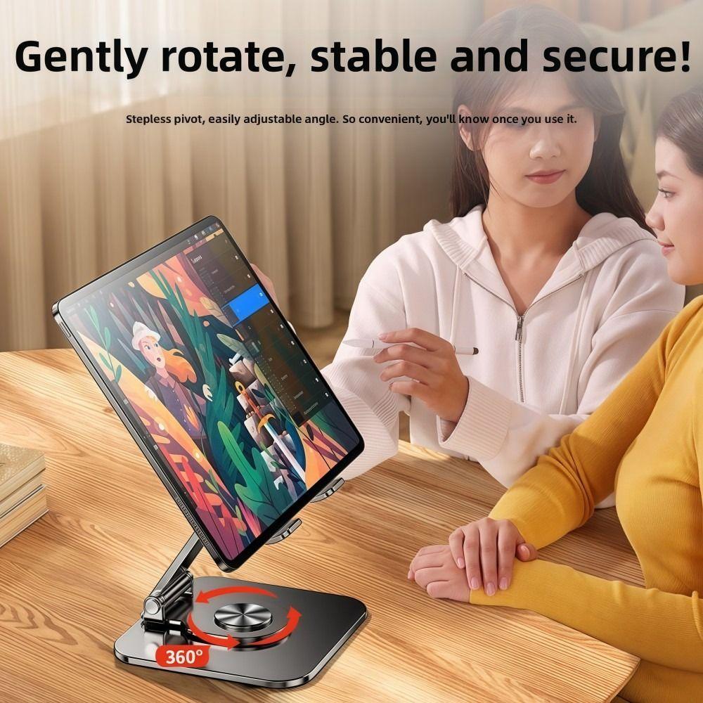 Foldable Cat Claws Tablet Holder 360° Rotation Rotatable Alloy Tablet Stand Heat Dissipation Hollowed-out Phone Stand