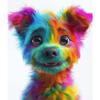 Funny Cute Colorful Pet Portrait Puppy Kitten Posters and Prints Canvas Printing Wall Art Picture for Living Room Home Decor