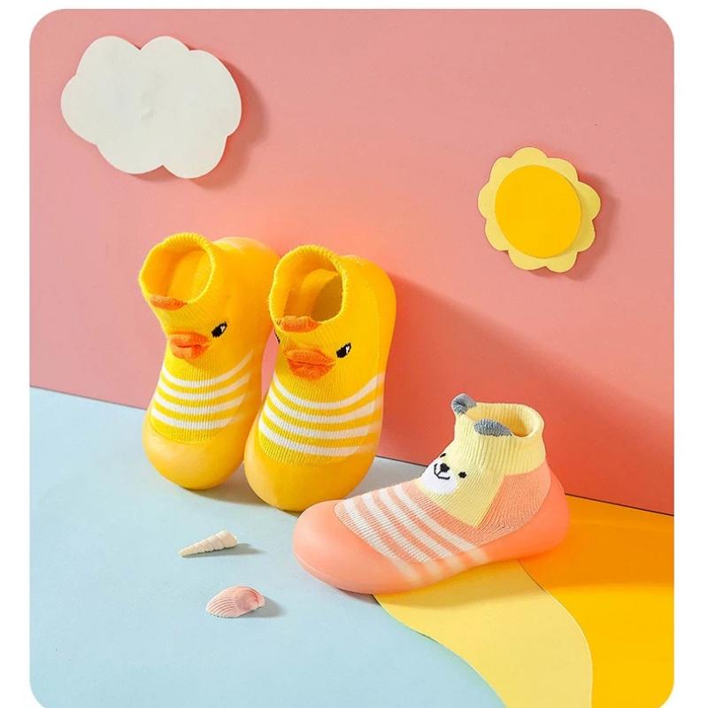 Girls And Boys Breathable Toddler Shoes For Spring And Autumn, Children's Soft Sole Anti-slip Cute Floor Socks Shoes