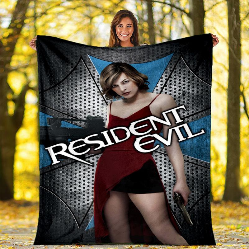 The sci-fi game Resident Evil features the Umbrella Corporation blanket a soft home furnishing nap decoration a warm Sherpa blanket for all seasons U8