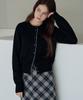 Drawfit Women Color Line Wool Cardigan [Black]