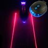 Bicycles Rear Light Waterproofs Bikes Light Tail Lamp 7 Flashing Type Bikes Taillight with 2 Lasers Beams Safety Warning Light