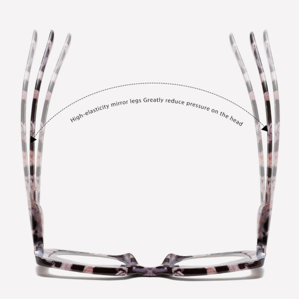 Retro Oversized Reading Glasses For Women, Blue Light Blocking Readers With Spring Hinge, 1.0 1.5 2.0 2.5 3.0 3.5 4.0