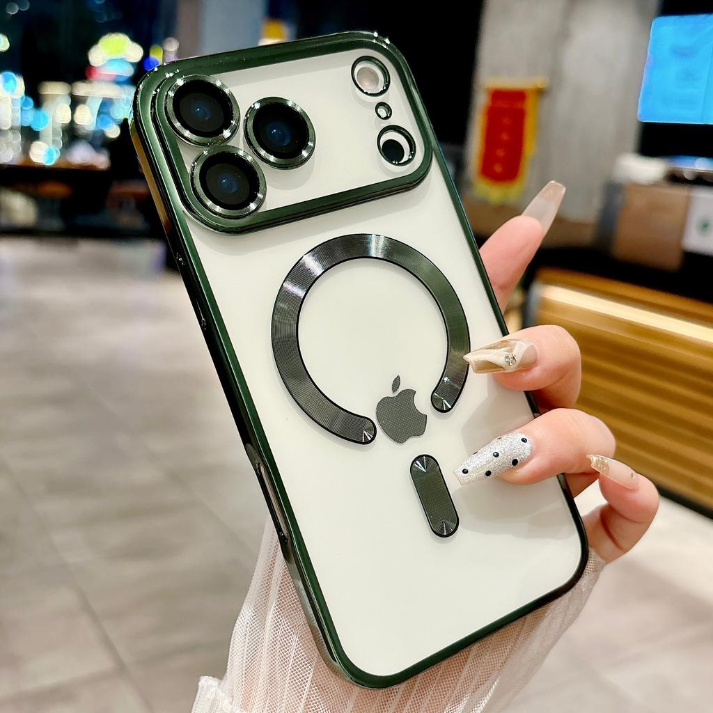 Official Colors Soft Electroplating Magnetic Case For iPhone 17 Air 16 15 14 13 12 Pro Max Plus 11 for Magsafe  HD Cover