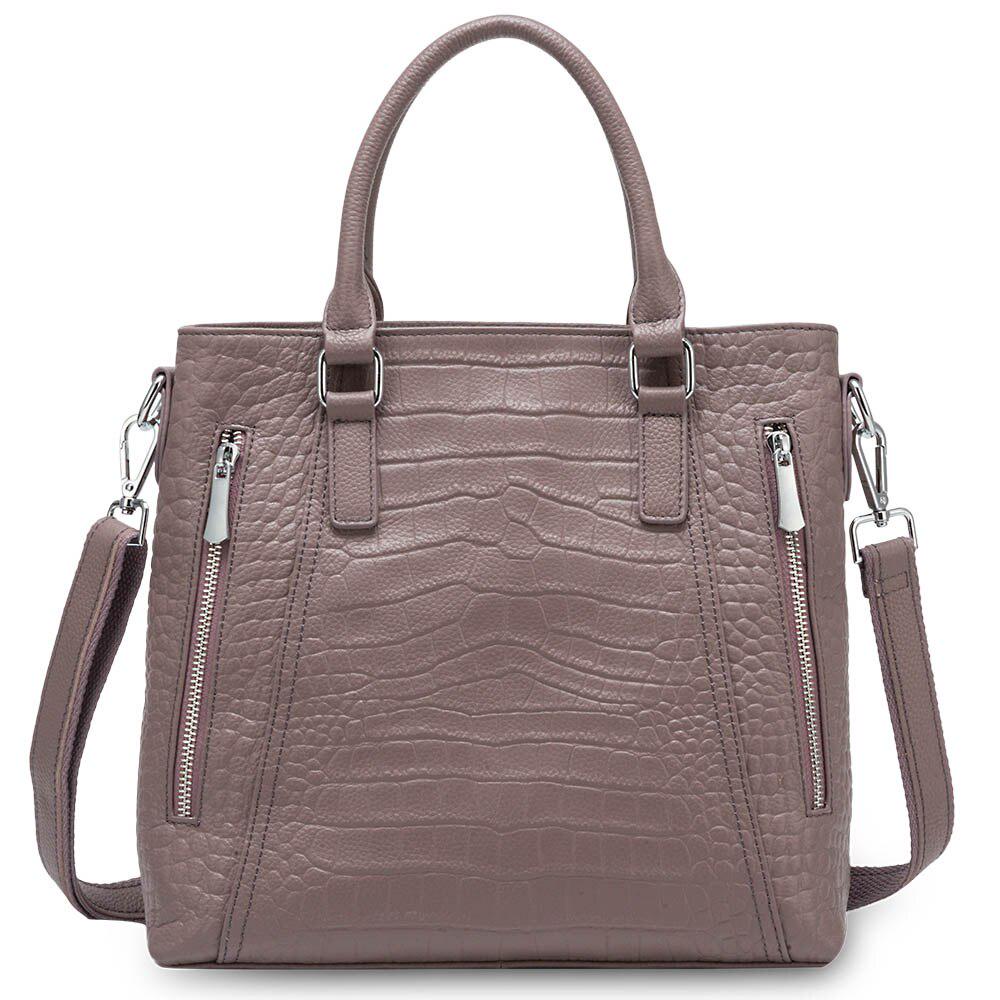 

Женская сумка из натуральной кожи лаванды фиолетового