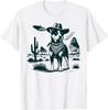 Australian Cattle Dog Smoking with UFO Western Cowboy Dog T-Shirt Unisex Tee