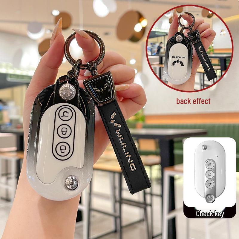 Compatible Metal Key Cover for Wuling Hongguang Mini EV, Macaron, MiniEV Baojun, Gameboy Model 22