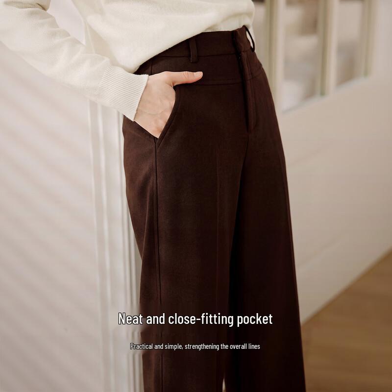 Xiangying Acetate Blend High-Waisted Wide-Leg Pants