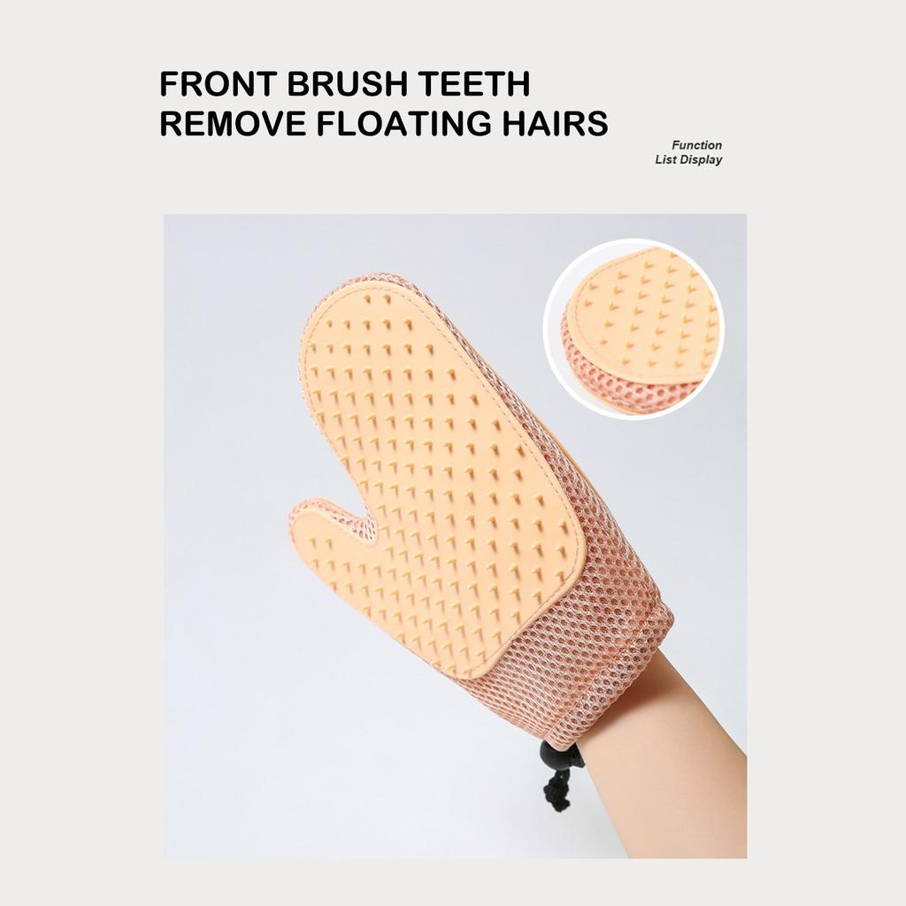 Pet Grooming Glove & Hair Remover Tool Multi-Purpose Deshedding Brush For Cats Dogs & Carpet