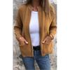 Women S Long Sleeve Solid Color Loose Fit Open Front Cardigan Coat