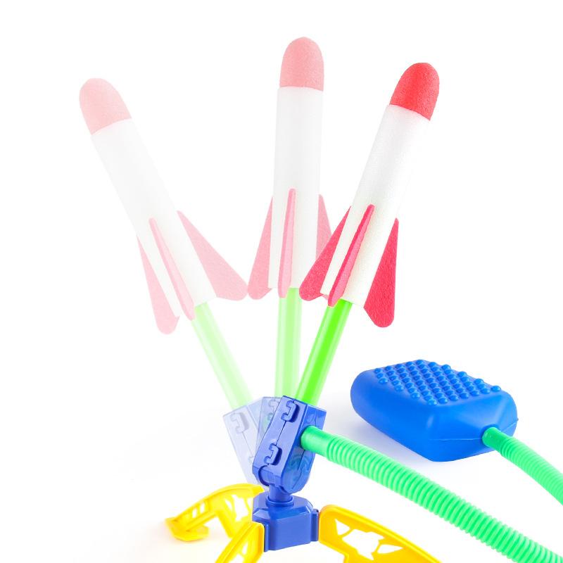 Children'S Feet Step On Indoor And Outdoor Ejection Toys, Flying Small Rocket Launchers, Flash Single And Double Skyrockets, Launchers
