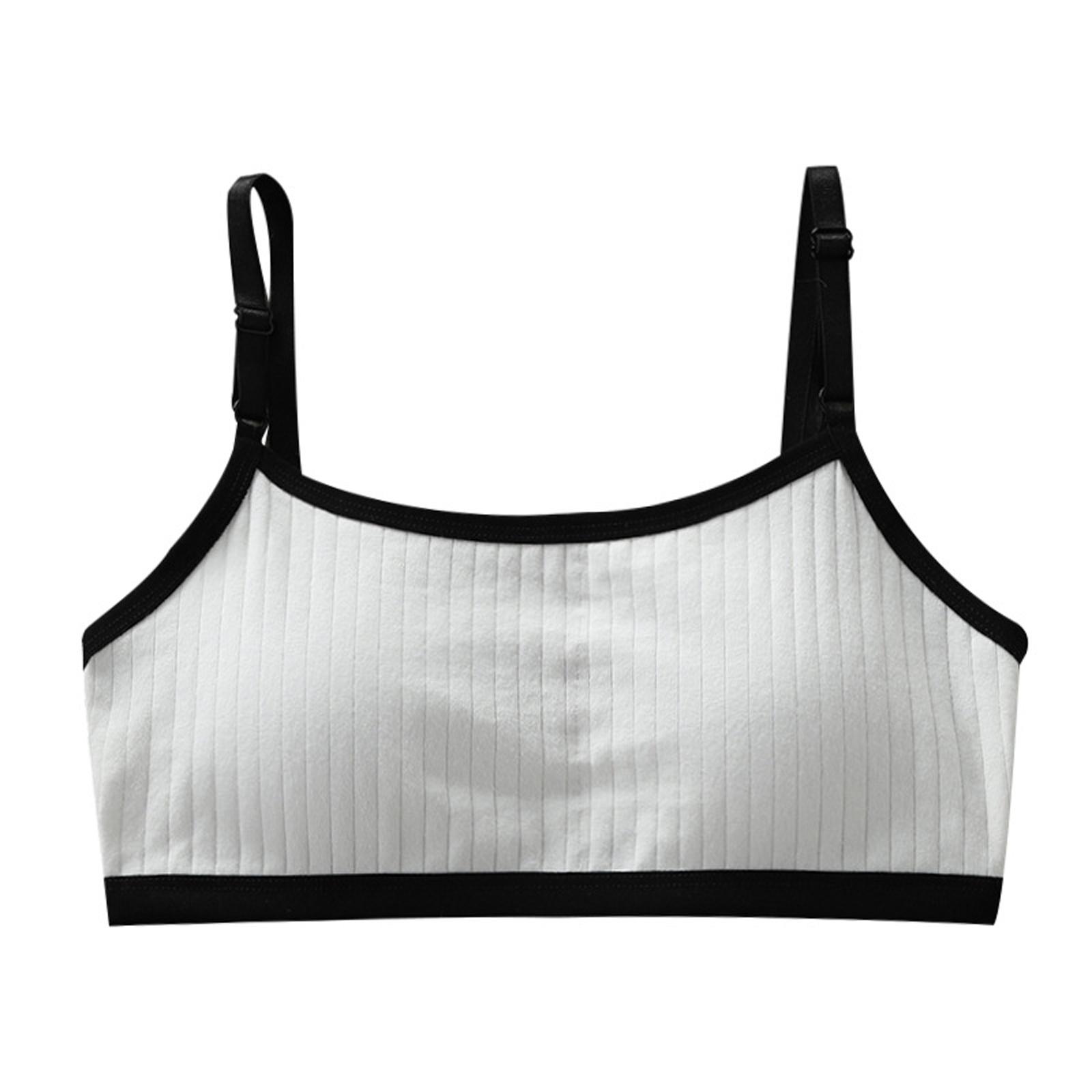 

Спортивний бюстгальтер для дівчат з регульованою лямкою, 10-14 років, з фіксованою чашкою XL білий