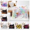 Butterfly Sunflower 2D Digital Printing Thickened Lamb Fleece Crystal Fleece Blanket Blanket