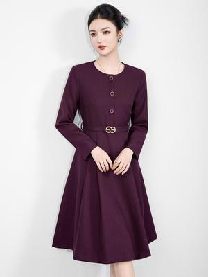 Nanyou Elegantes tailliertes Schlankheitskleid - Herbst/Winter Kollektion