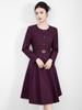 Nanyou Elegant Waist-Cinched Slimming Dress - Autumn/Winter Collection