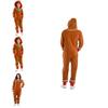 Weihnachts Lebkuchenmann Cosplay Kostüm Kinder Erwachsene Kapuzen-Jumpsuits