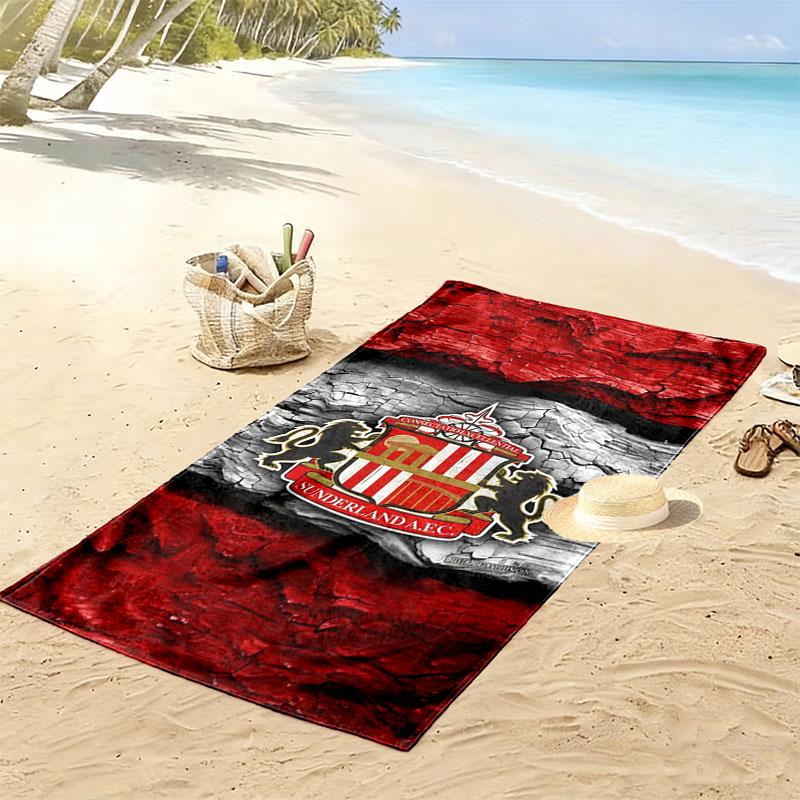 Sunderland A.F Print Beach Towel, Large Soft Quick Dry Towel for Beach Camping Swimming