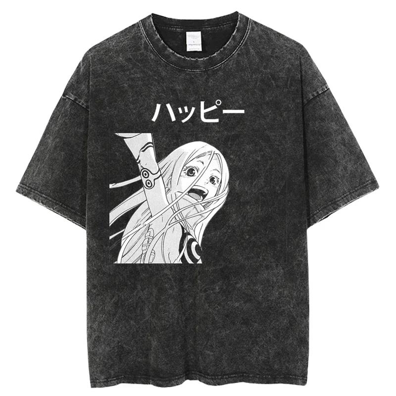 T-Shirts Druck T-Shirt Kurzes Oberteil Y2k Sommer Harajuku Oberteile Heißes Japanisches Anime Deadman Wonderland T-Shirt Gewaschen