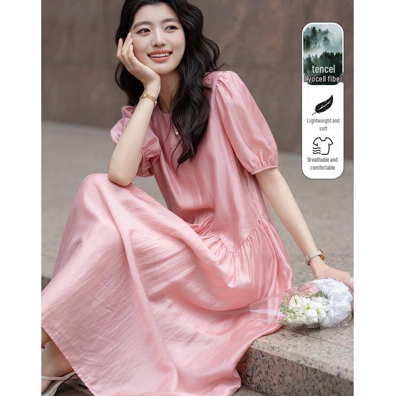 

Платье А-силуэта Demana Summer с глянцевыми рукавами-буфами M