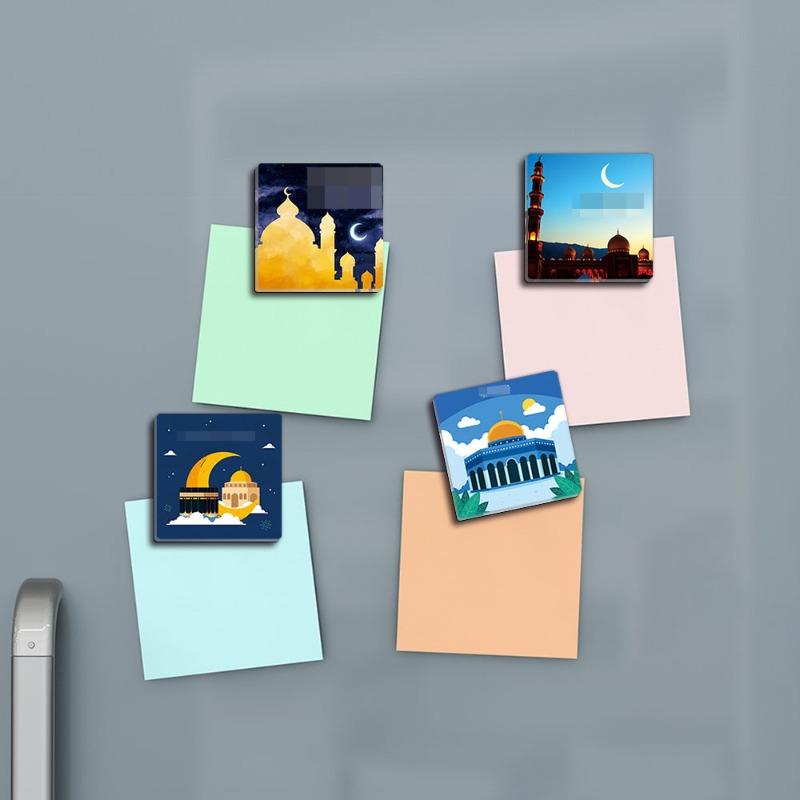 TYCT032-040 Creative Acrylic Magnetic Refrigerator Sticker - Holiday Home Decoration with Magnetic Buckle and Particle Design