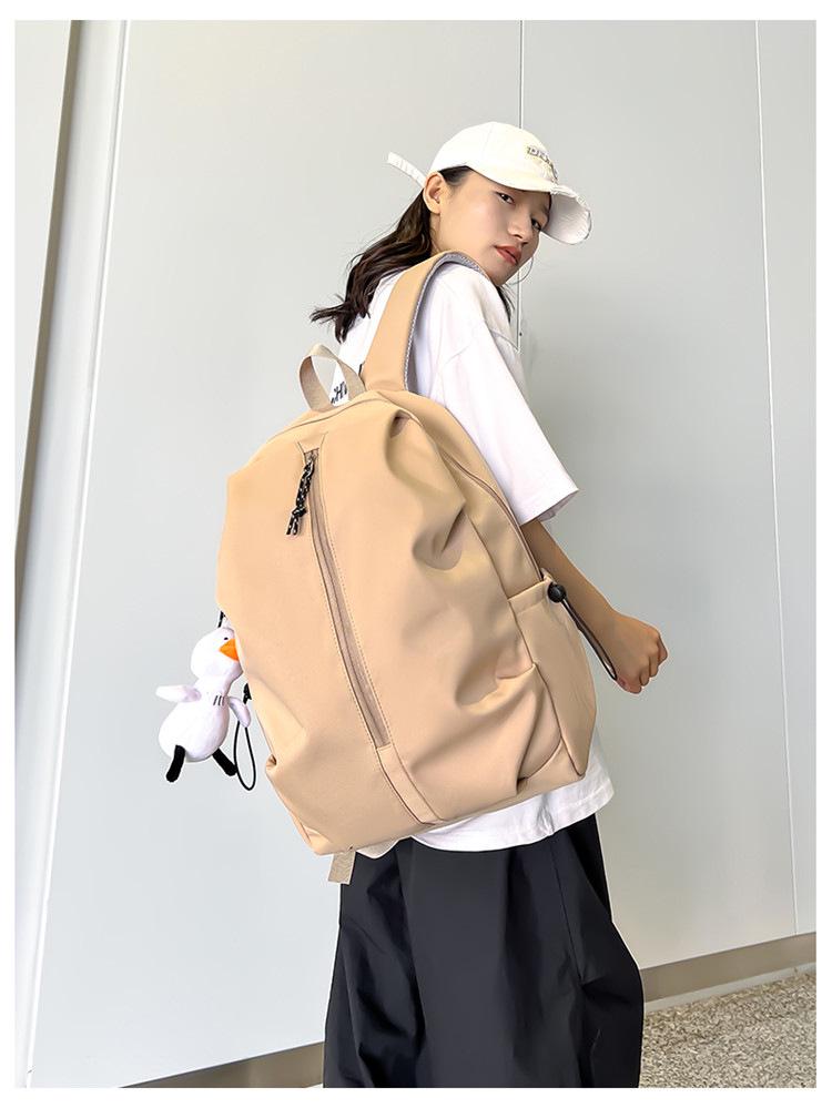 Unisex High-Capacity Solid Color Travel & School Backpack