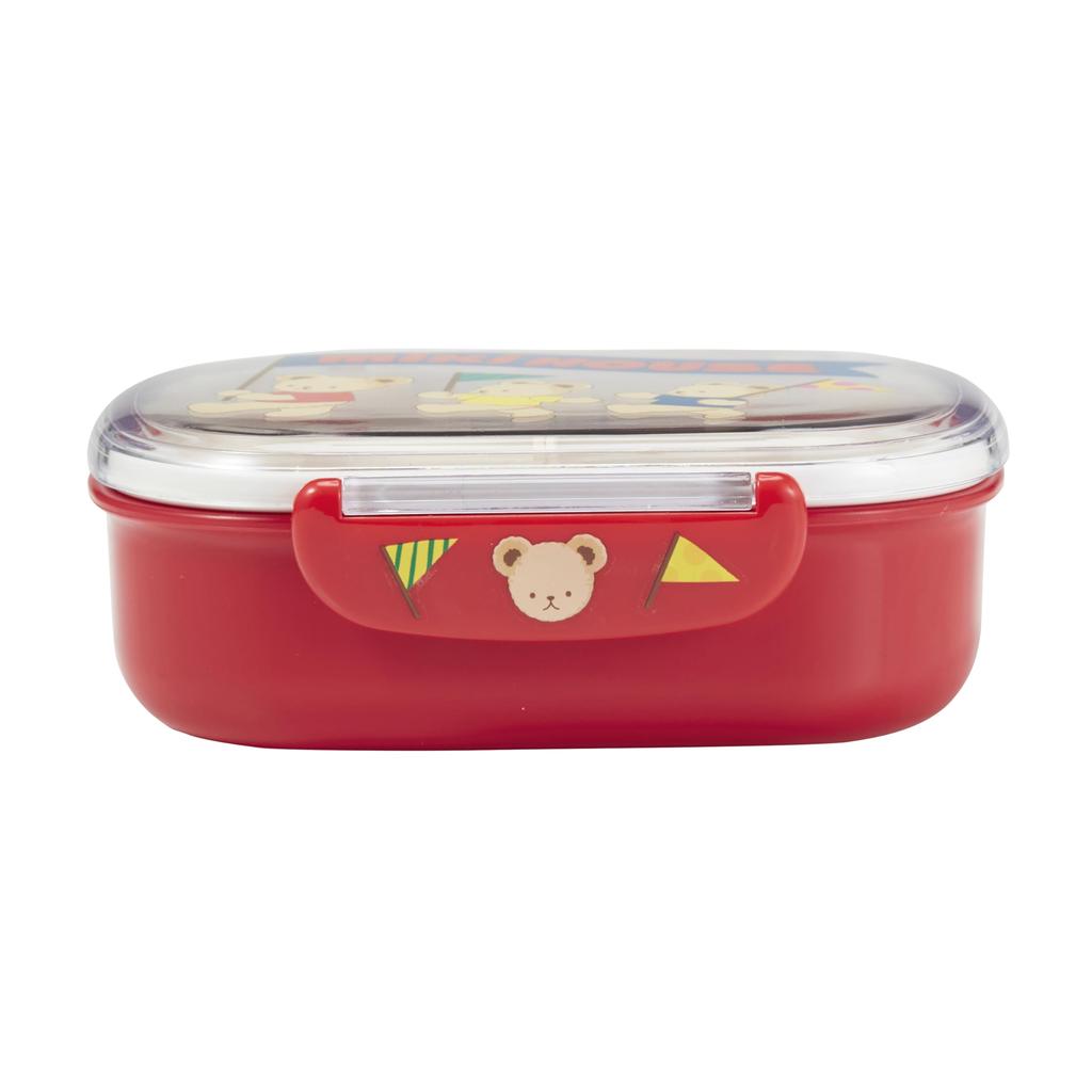 MIKI HOUSE Lunch Bear Made In Microwave and Dishwasher Suitable for Boys and Bento Red Box, 360ml, Design, Japan, Safe, Girls, Baby, Kids,