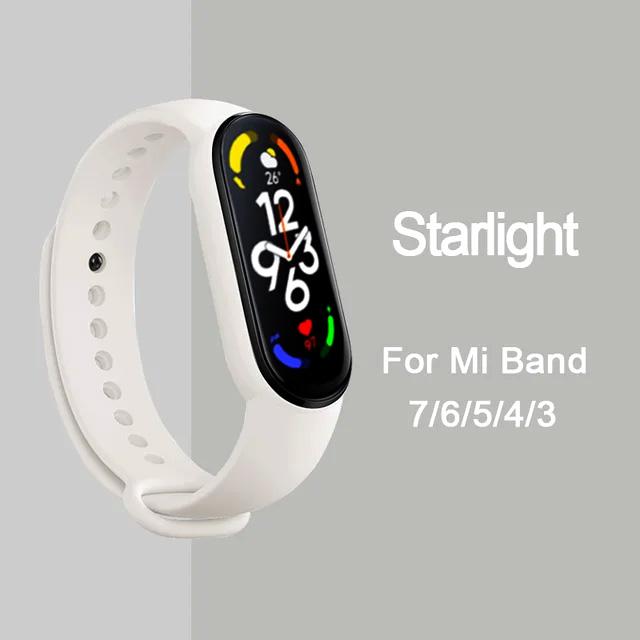 Strap for Mi Band 6 7 Bracelet Sport Silicone Watch Wristband Miband6 Band4 Correa Belt For Xiaomi Mi Band 3 4 5 6 7 Accessories