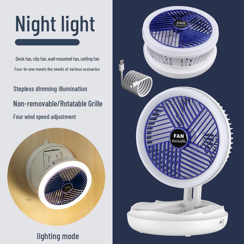 USB Rechargeable Desk & Clip Fan for Home, Office, Dorm – Compact Air Circulator