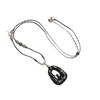 Hand-Woven Hetian Jade Pendant with Adjustable Beaded Lanyard in Chinese Style