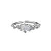Light Luxury Women'S Niche Design Sense, High Sense, Exquisite Cold Wind, Diamond-Encrusted Zir*****Pen Ring Set, French Style