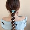 Flower pearl phone line hair band sweet bubble braided hair rope small fresh atmosphere low ponytail hair accessories women