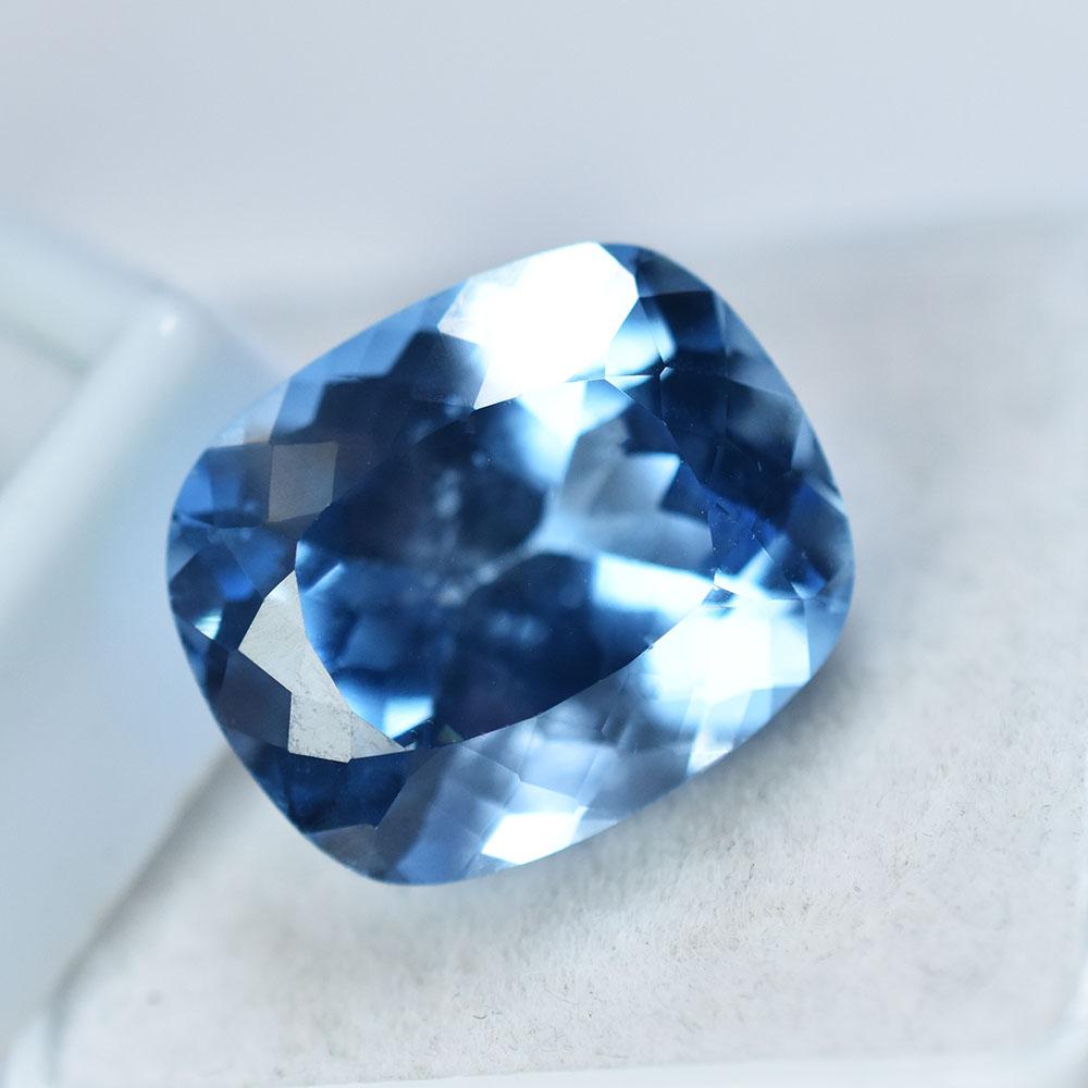 Natural Blue Sapphire Loose Gemstone Cushion Cut Lite 13 Ct September Birthstone for Gem Collections