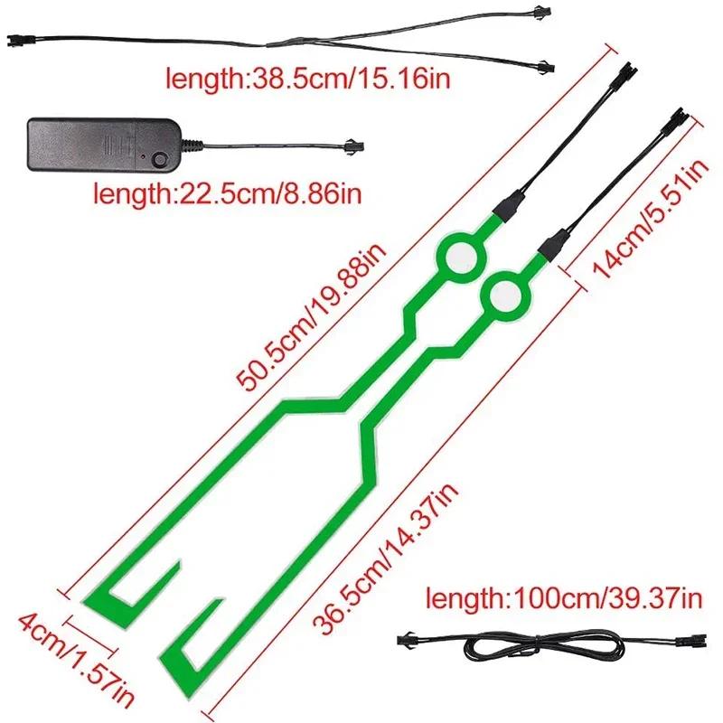 NEW 6 Colors Motorcycle Bike Helmet LED Cold Light Strip EL Sticker Waterproof Warning Lights Motorcycle Night Riding Accessorie