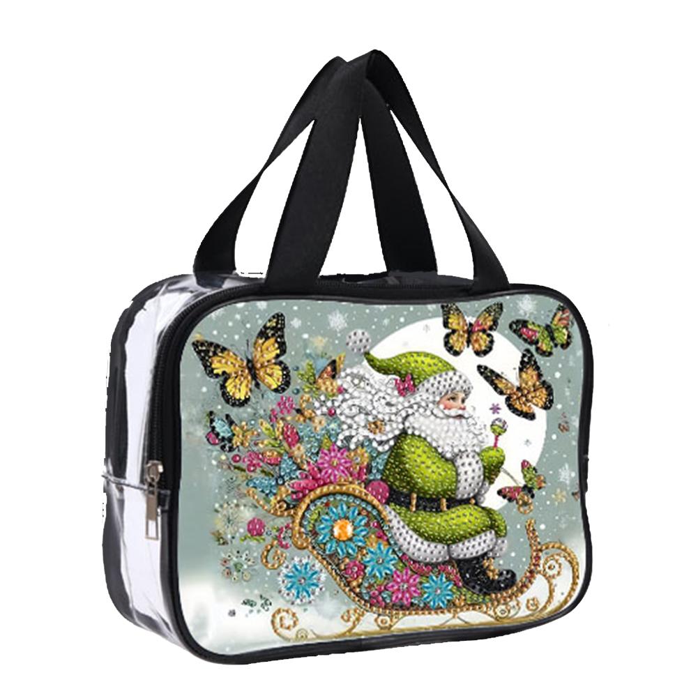 DIY Diamond Art Crystal Rhinestone Cosmetic Bag Large Capacity Diamond Dot Diamond Storage Pack for Cash Carry Daily Use Travel