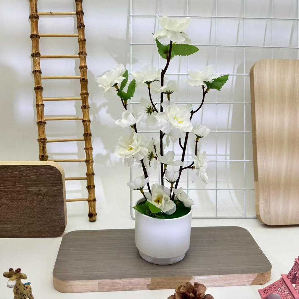 Sztuczna roślina kwitnąca brzoskwini o realistycznej teksturze do ogrodu zewnętrznego i dekoracji domu