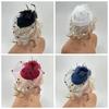 Feather Women Mini Mesh Hat Headband Flower Veil Hair Clips  Wedding Hair Accessory
