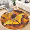 1pc Butterfly Moth Office Round Area Rug, Indoor Mat Suitable ForOffice, Under Office Chairs Bedroom Living Room Home Decor, Room Deco,  N69