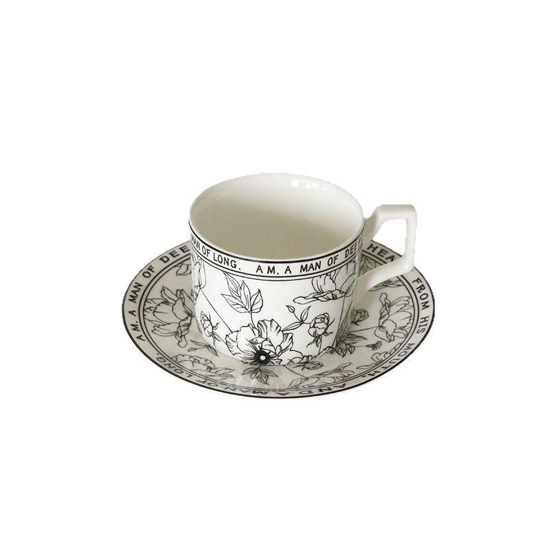 Nische High-End Französische Retro-Tasse Floral Nachmittagstee Kaffeetasse Untertasse Geschenkbox Geschenk