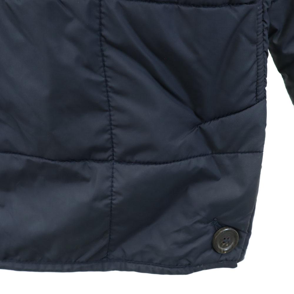 LACOSTE Quilted jacket M Navy Back fleece Men's Used