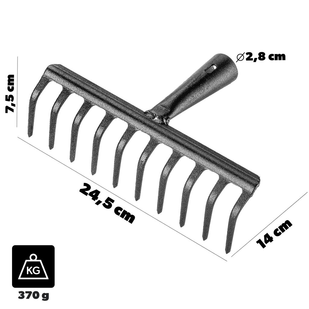 KADAX Grabie Do Liści Stalowe Grabki Ogrodowe Gleby Trawy Bez Trzonka