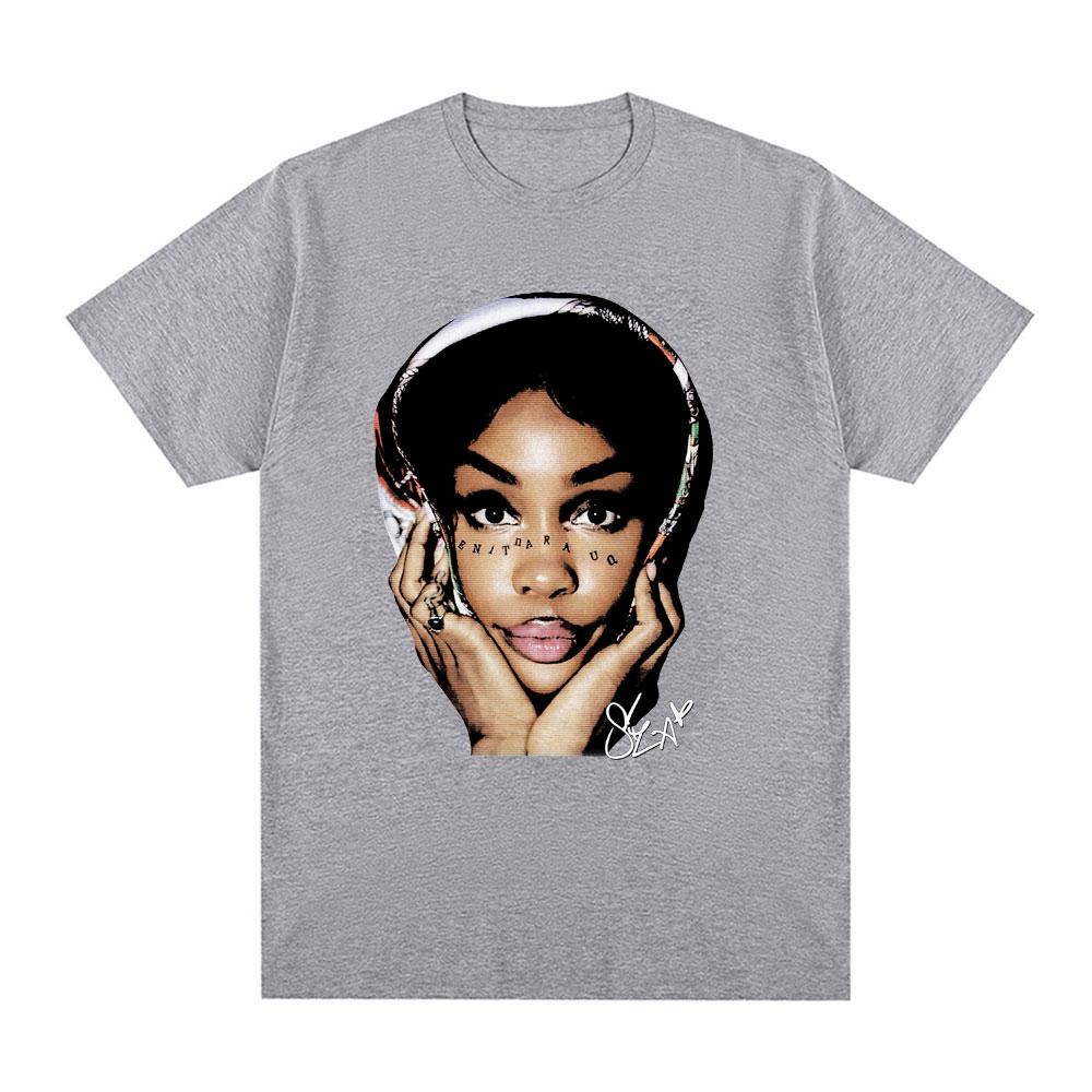 SZA Graphic Print Tshirts Unisex Women Fashion Hip Hop Tshirt Summer Cotton Casual Short Sleeve Oversized T Shirts Streetwear