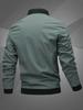 Men'S Letter Embroidered Casual Bomber Jacket