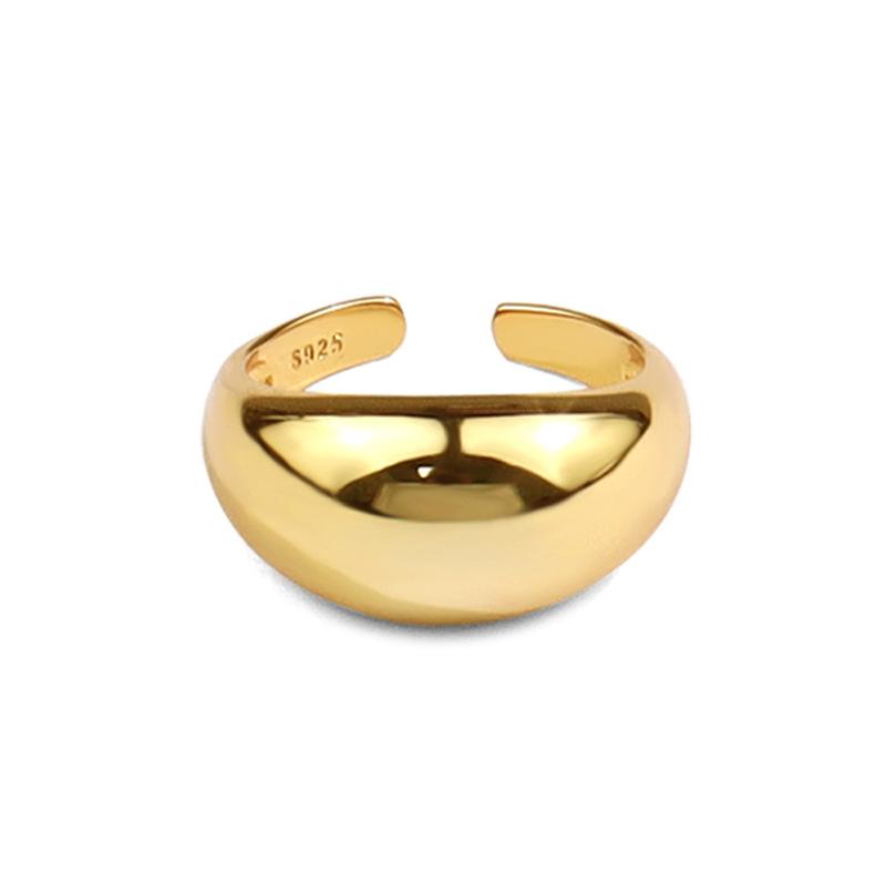 

Ventfille Genuine Copper Ring Design For Women Men Smooth Geometric Finger Ring Adjustable Party Jewelry Creation resizable
