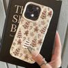 For iPhone 17 16 15 14 13 12 11 Pro Max Air Plus Case White Christmas Tree Snowflake Lichee Pattern Cover For iPhone XS XR X 16E